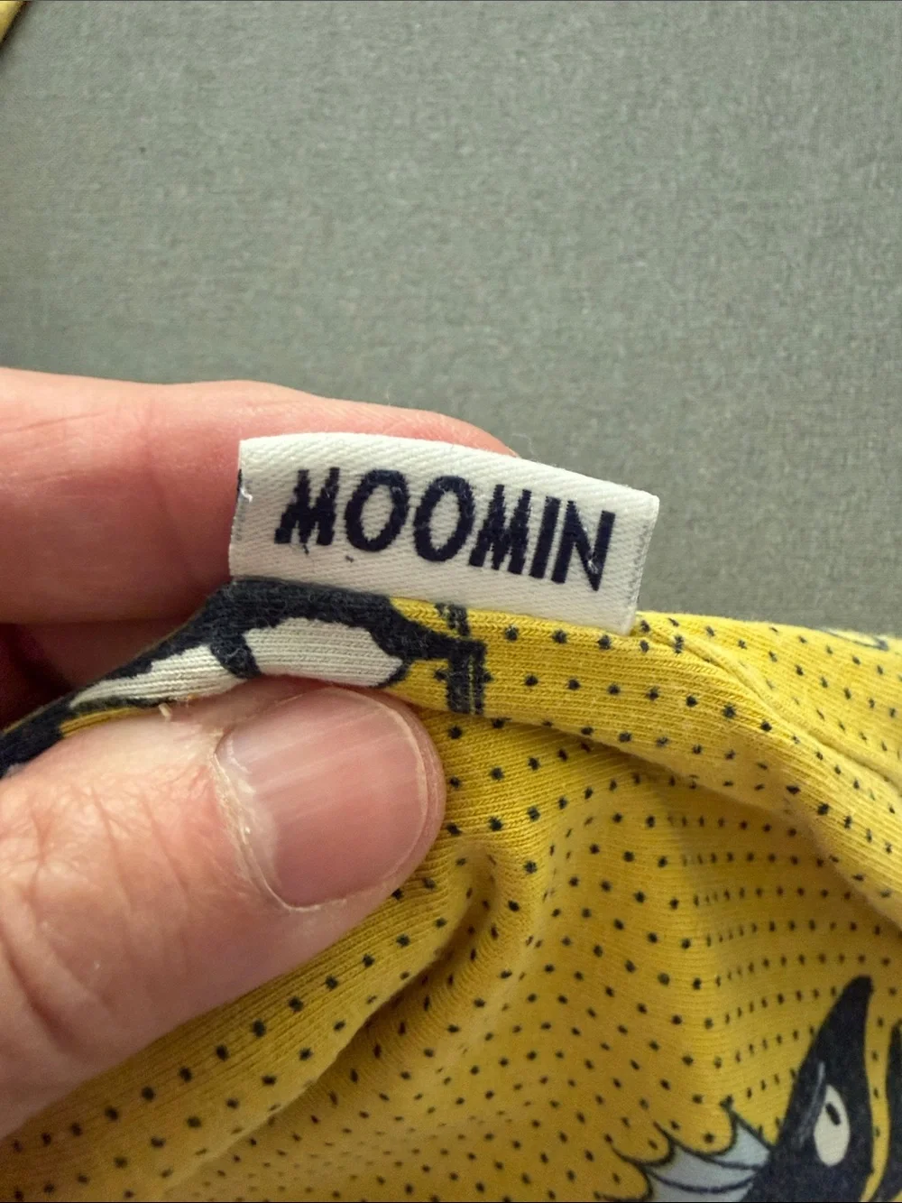 Moomin by Martinex Long-Sleeve Onesie in Yellow with Moomin Characters Size 80cm